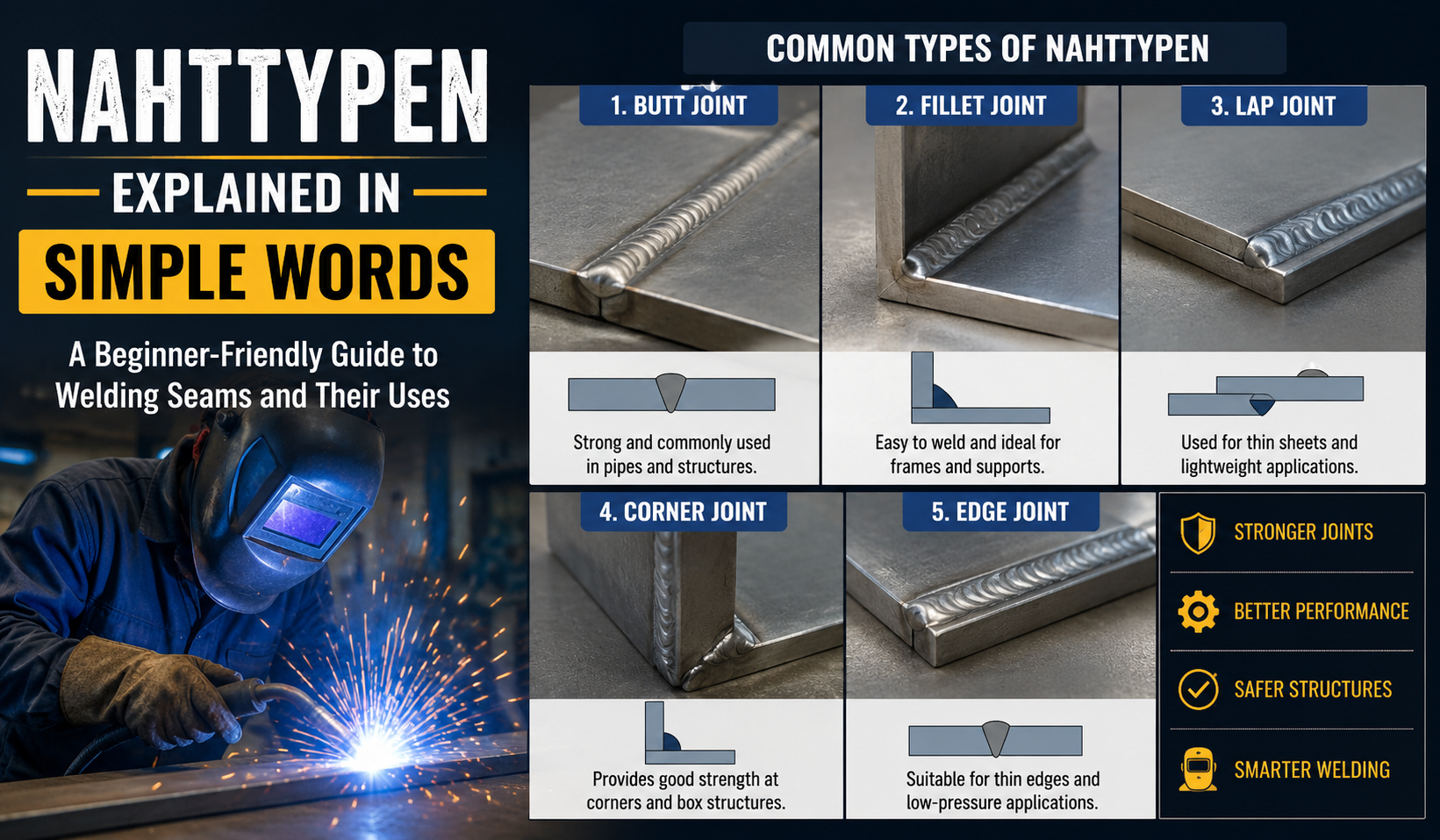 Nahttypen Explained: Simple Guide to Welding Seam Types
